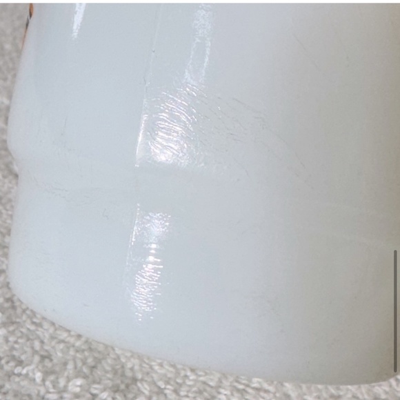 Vintage Anchor Hocking Fire King Milk Glass Baltimore Oriole Stacking Mug - Picture 8 of 14